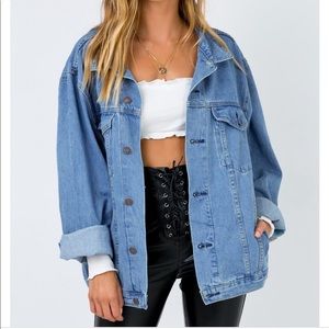 NWT princess polly oversized denim jacket